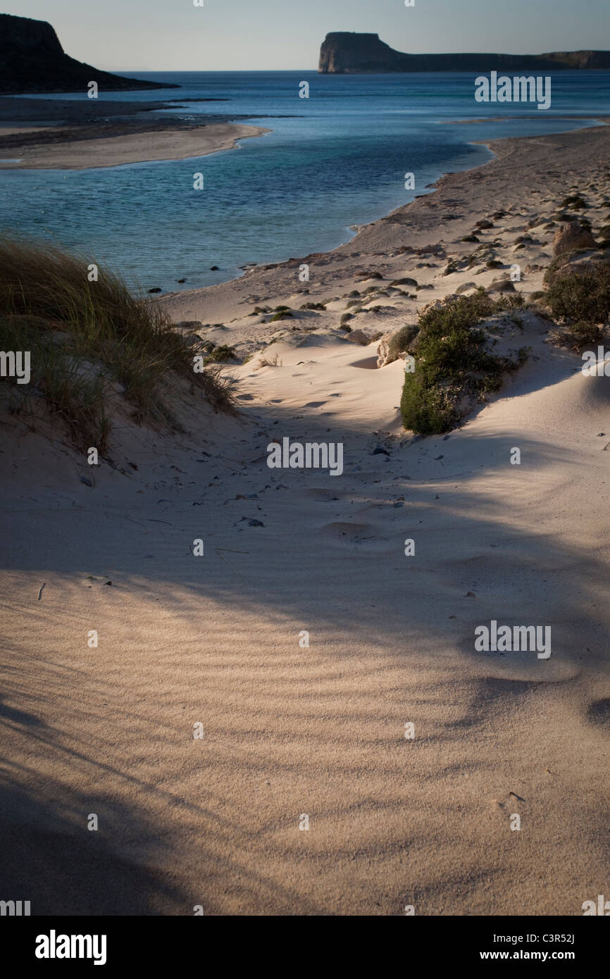 Balos Beach, sur la péninsule de Gramvousa, dans le nord-ouest de Crète, Grèce. Banque D'Images