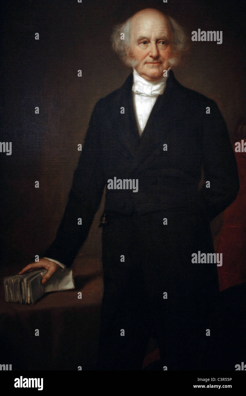 Martin Van Buren (1782-1862). Homme politique américain. 8ème Président des Etats-Unis. Portrait (1864) par George Peter Alexander Healy. Banque D'Images Martin Van Buren (1782-1862). Homme politique américain. 8ème Président des Etats-Unis. Portrait (1864) par George Peter Alexander Healy. Banque D'Images