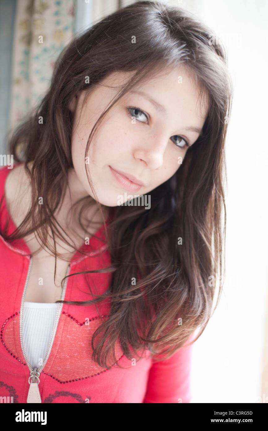 Portrait of teenage girl Banque D'Images
