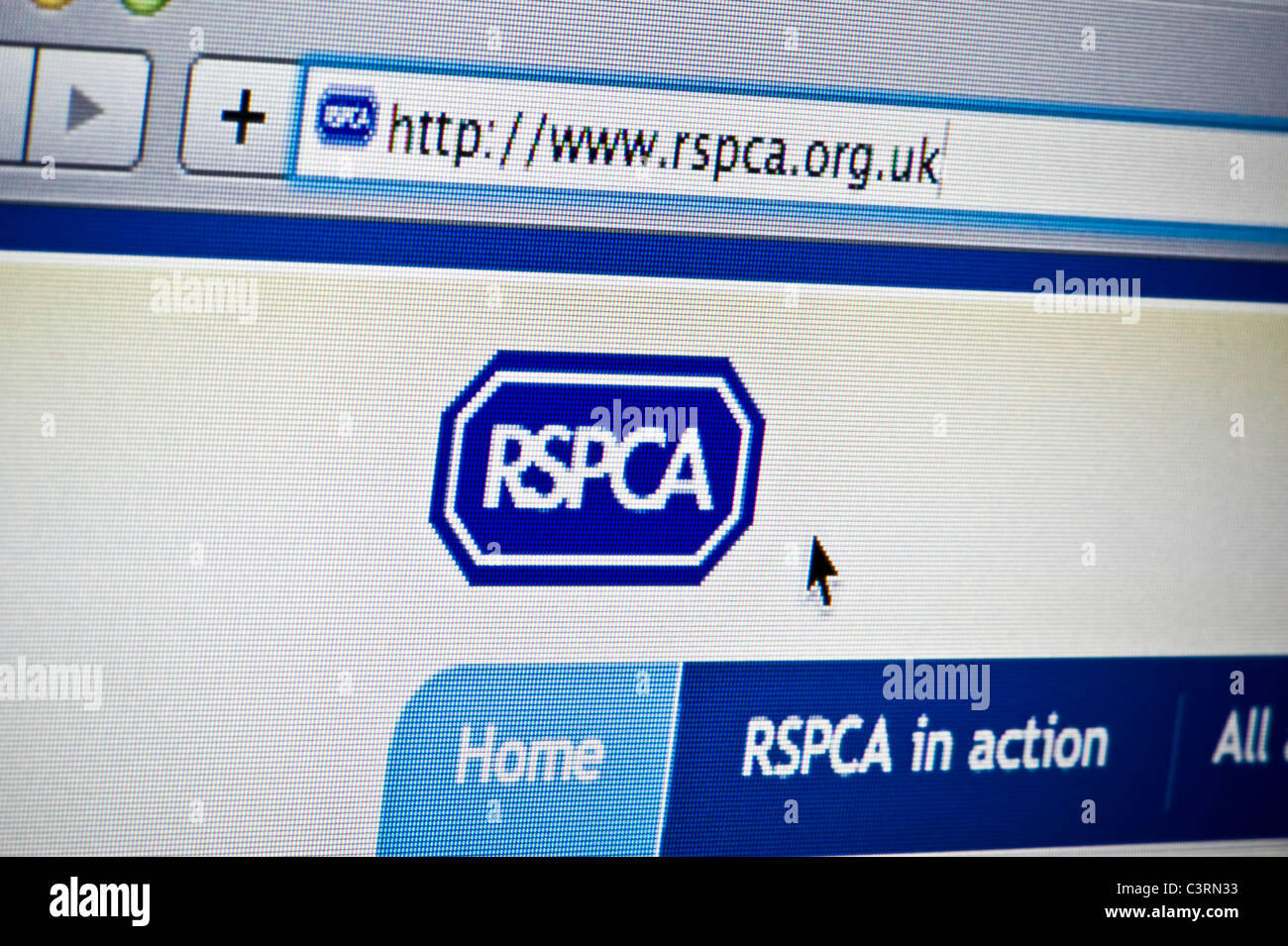 Close up de la RSPCA logo tel que vu sur son site web. (Usage éditorial uniquement : -Print, télévision, e-book et le comité éditorial du site). Banque D'Images