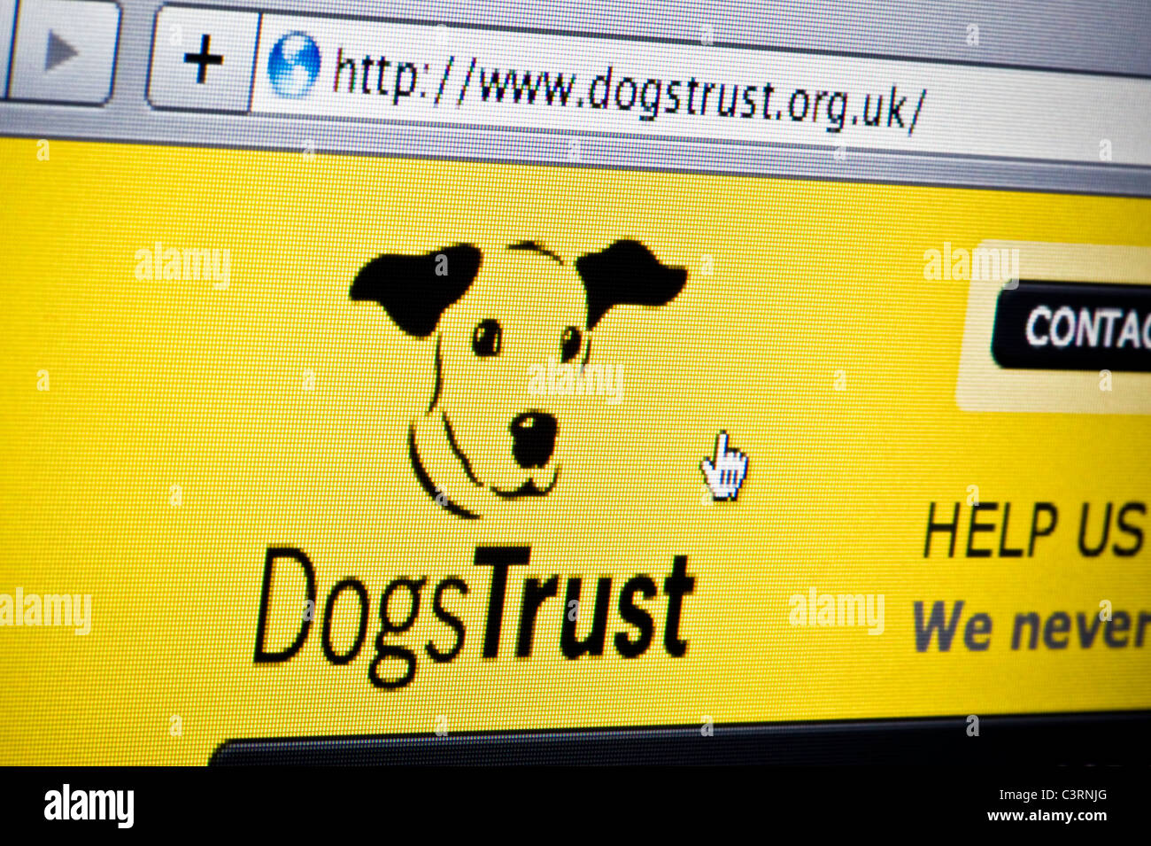 Close up of the Dogs Trust logo comme vu sur son site web. (Usage éditorial uniquement : -Print, télévision, e-book et le comité éditorial du site). Banque D'Images