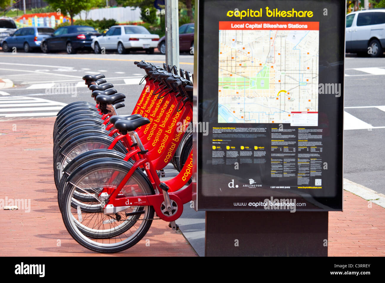 Capital Bikeshare, Washington DC Banque D'Images