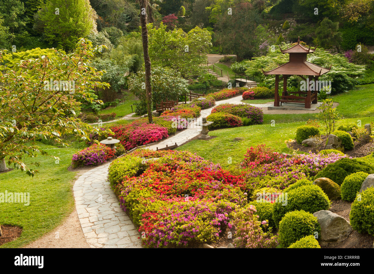 Dans le jardin japonais jardin Powerscourt Centre, Irlande Banque D'Images