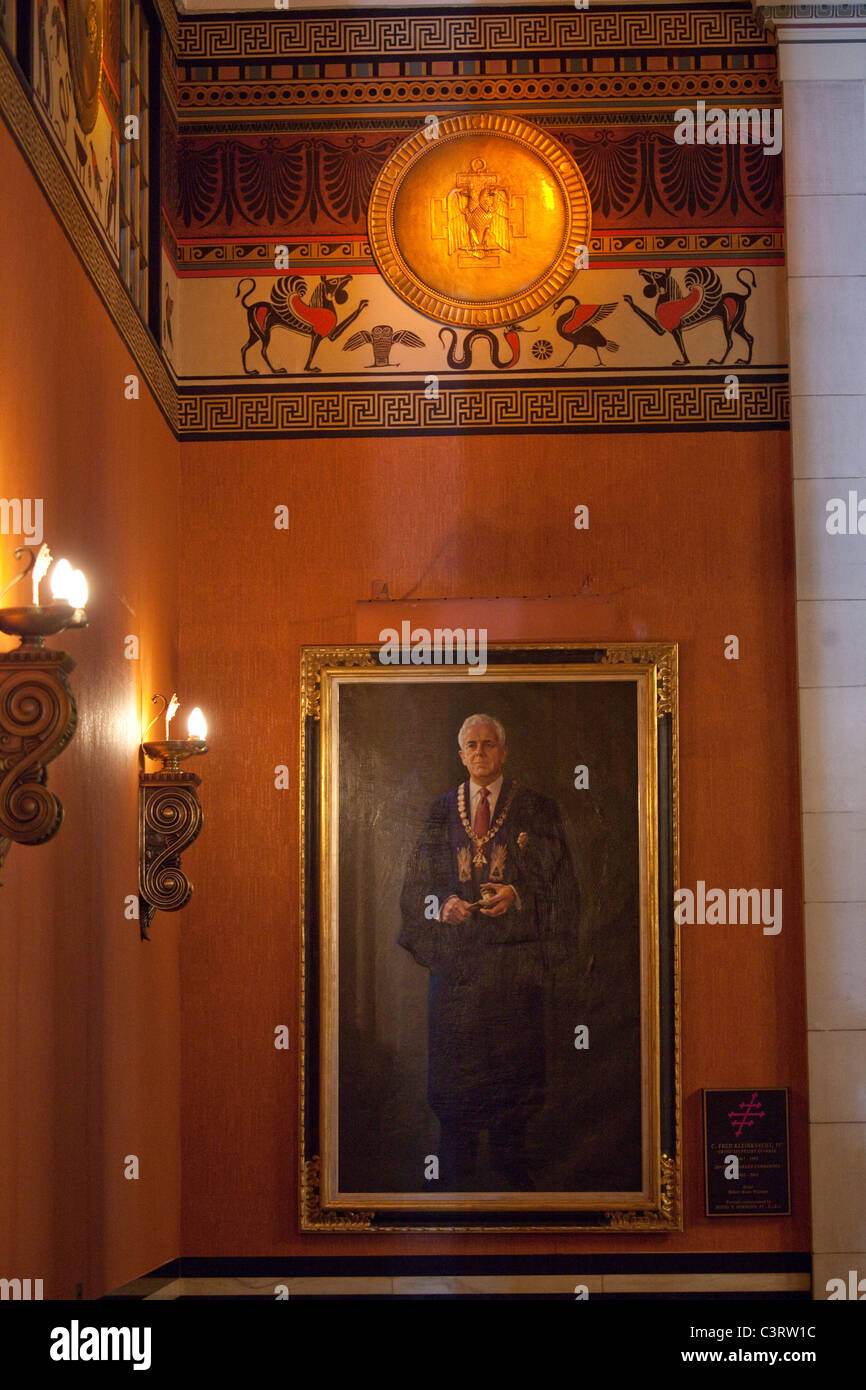 Fred Kleinknecht, Sovern Grand Commandeur, 1985-2003, Rite écossais de la Franc-maçonnerie building à Washington DC Banque D'Images