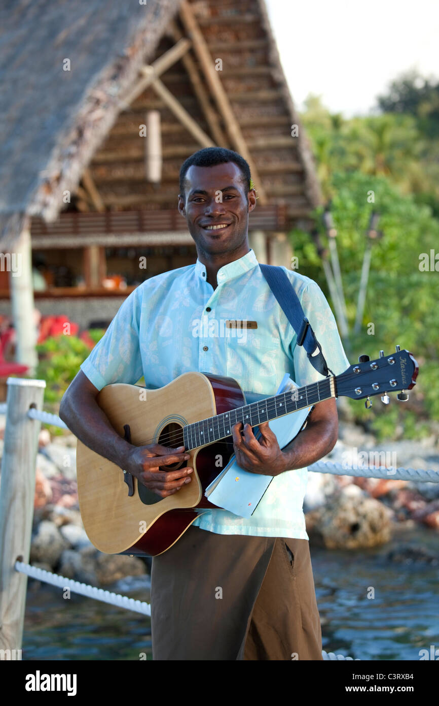 Likuliku Lagoon Resort, Malolo Island fiji Banque D'Images