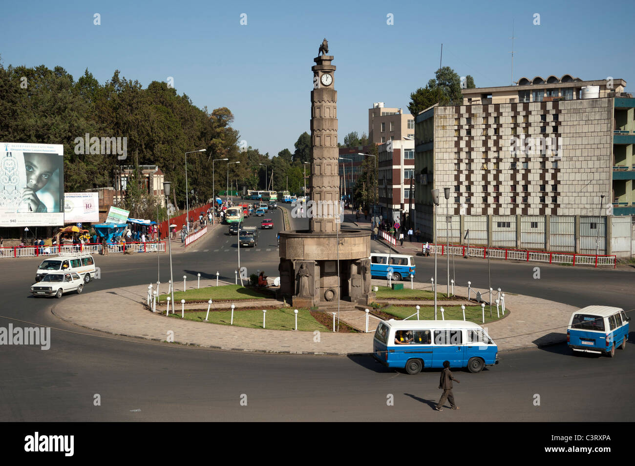 Arat Kilo, Meyazia 27 Square, Addis-Abeba, Ethiopie Banque D'Images