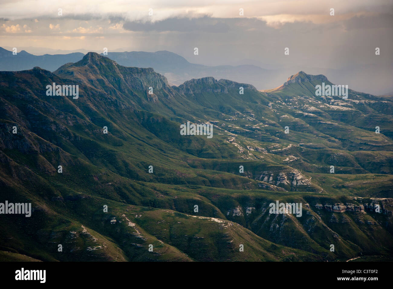 Tempête dans la Witteberge Mountains, Afrique du Sud Banque D'Images