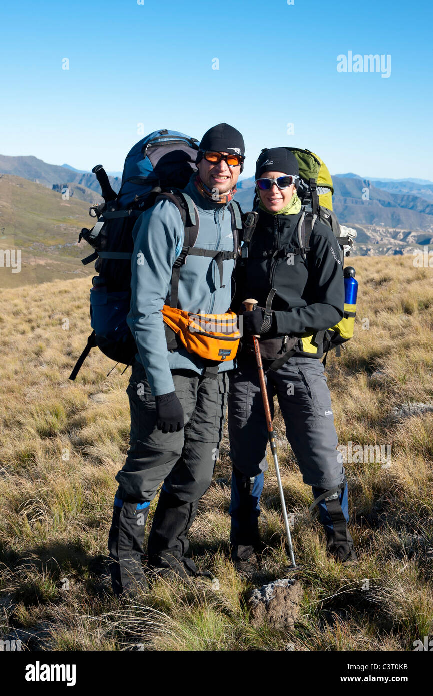 Randonneurs sur Witteberge Mountains, Afrique du Sud, Afrique du Sud Banque D'Images