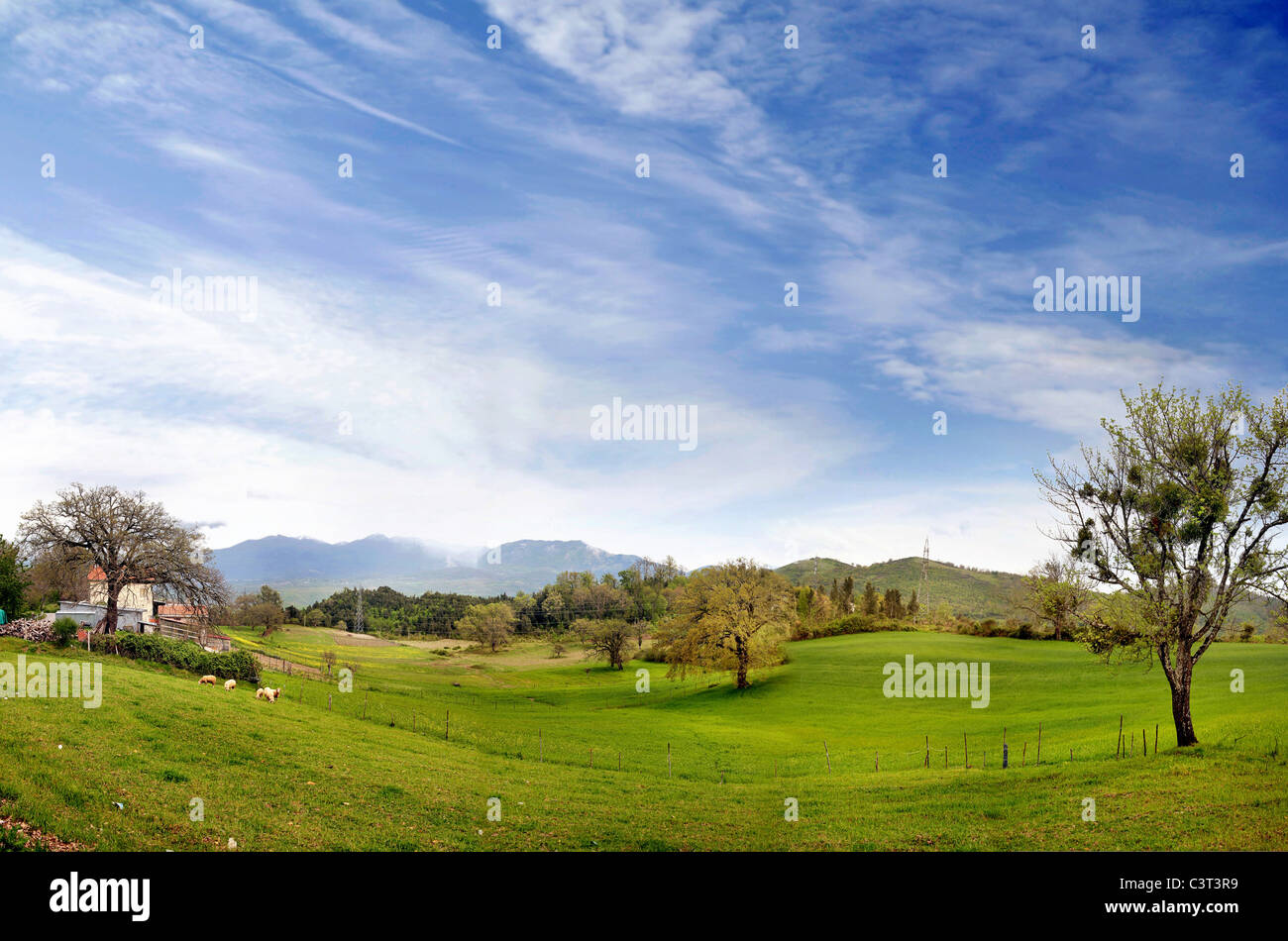 Paysage d'un village italien Banque D'Images