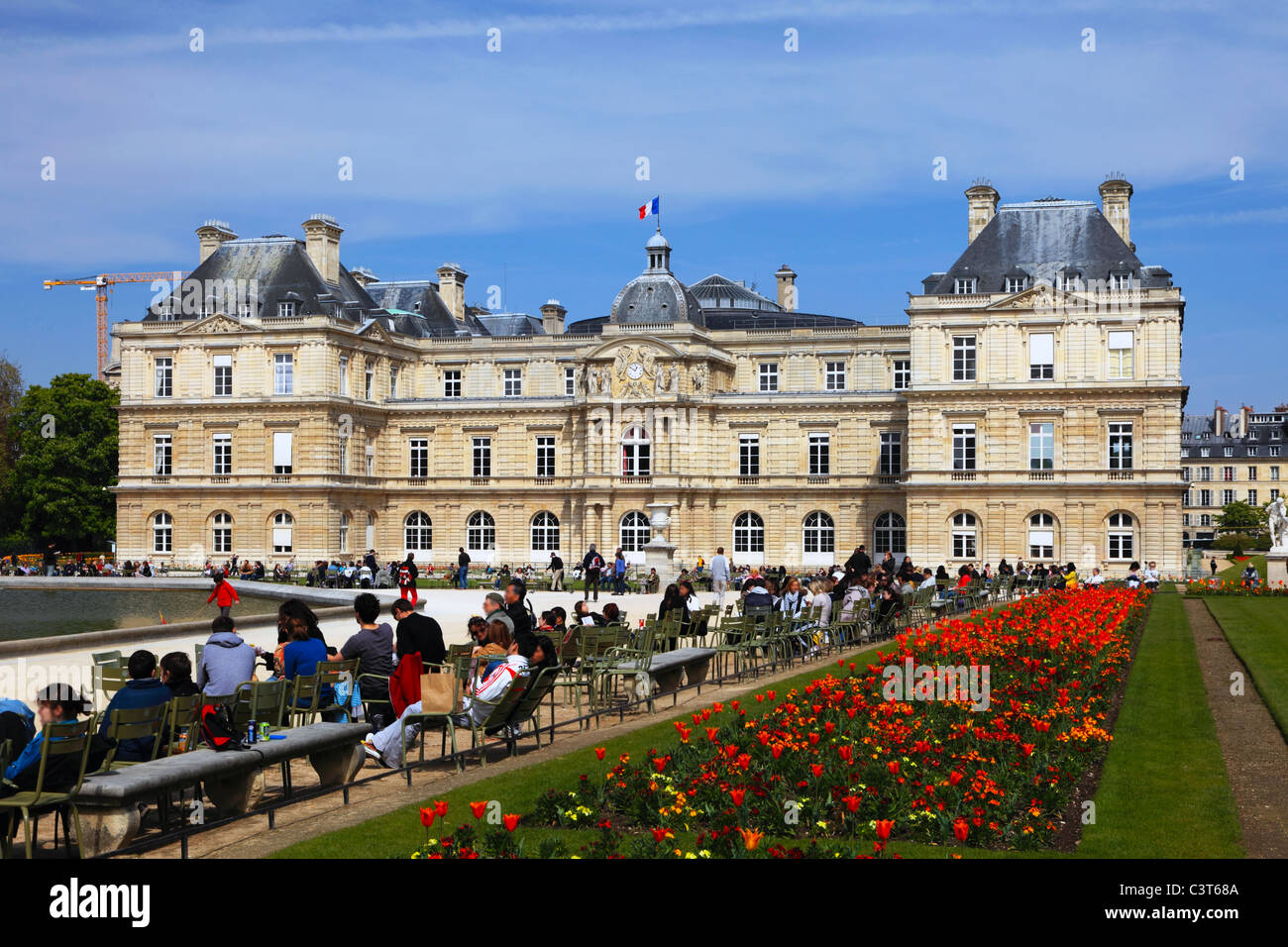 Palais du Luxembourg, qui est le siège du sénat français. Paris. La France. Banque D'Images