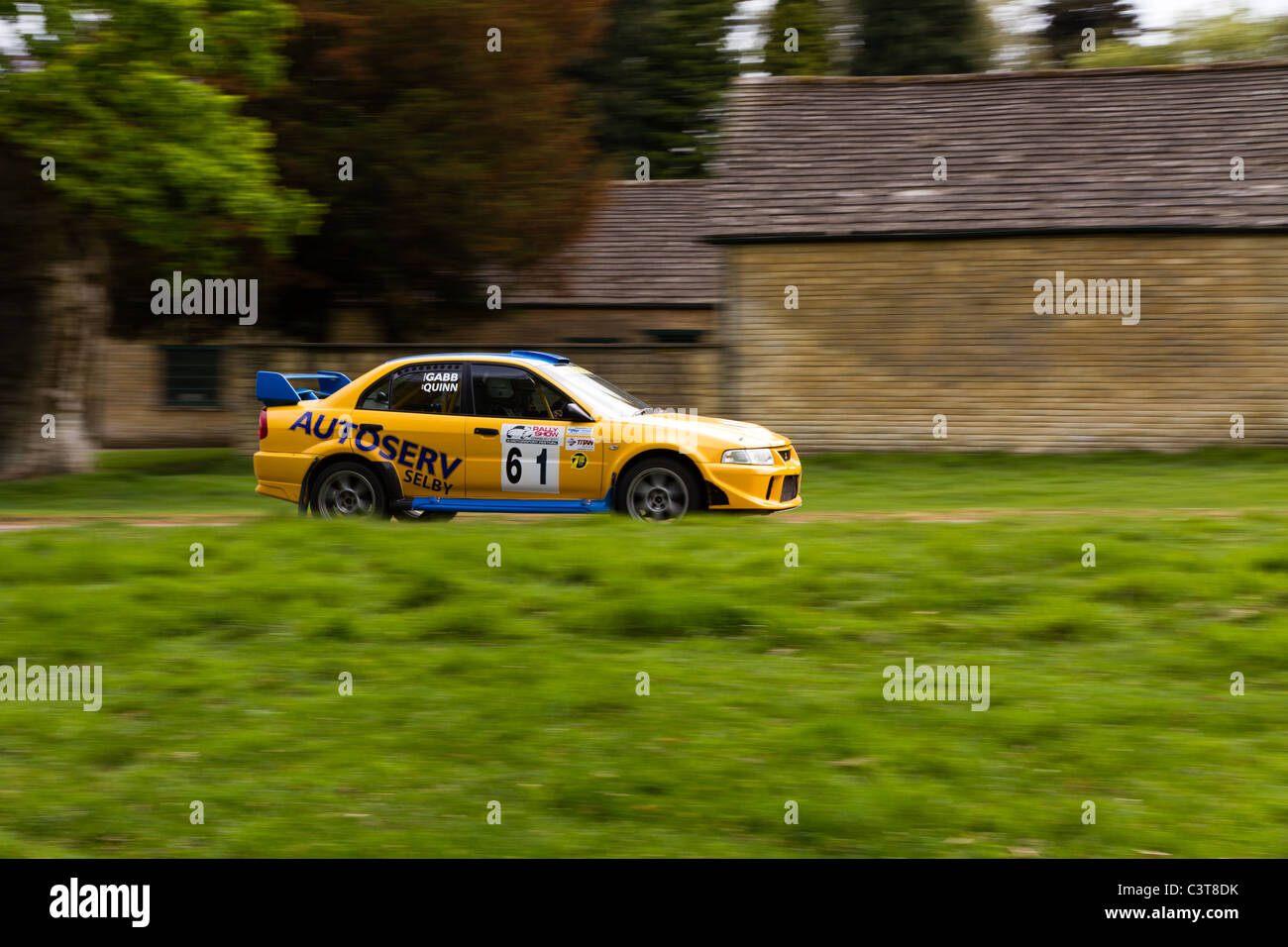 Une Mitsubishi Evo 6. Banque D'Images