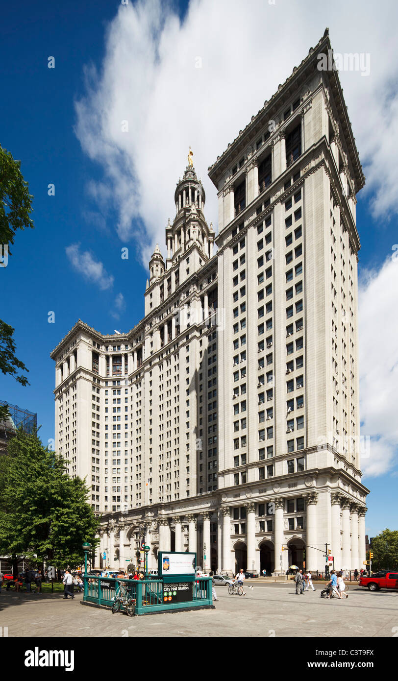 Manhattan Municipal Building Banque D'Images