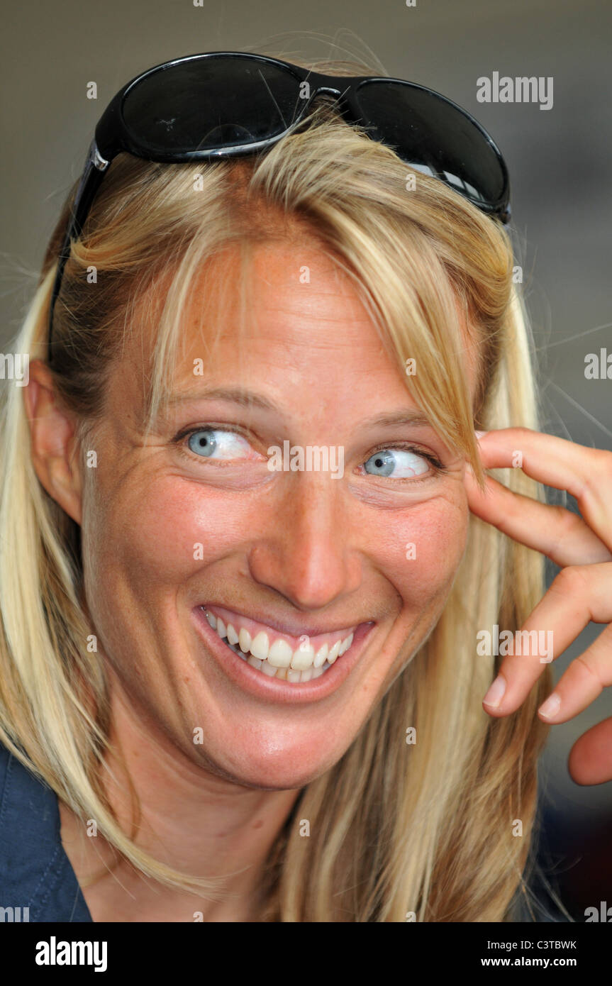 UK, Dorset, Skandia Sail for Gold Regatta, Skandia Team GBR, Saskia Clark, Photo par : DORSET MEDIA SERVICE Banque D'Images