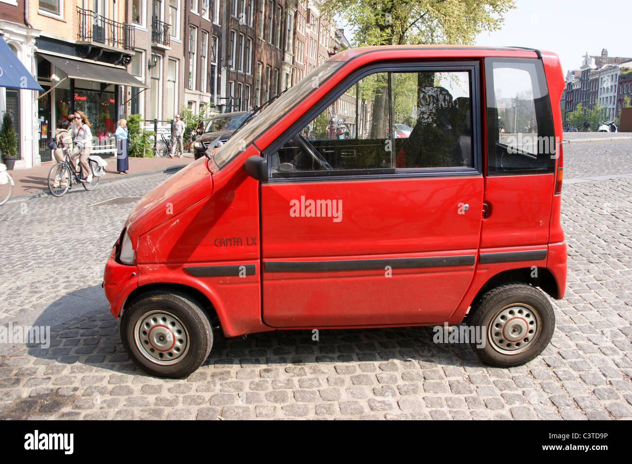 Canta LX model voiture électrique, Amsterdam, Pays-Bas Banque D'Images