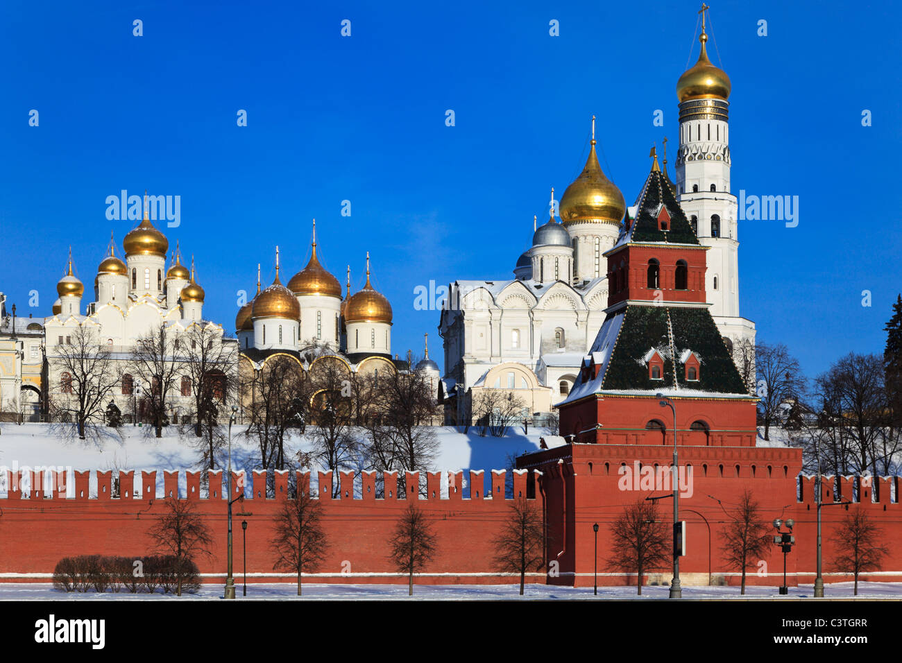 Les cathédrales du Kremlin de Moscou. La Russie. Banque D'Images