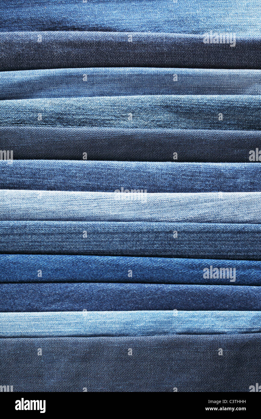 Différents tons de bleu denim jeans Photo Stock - Alamy