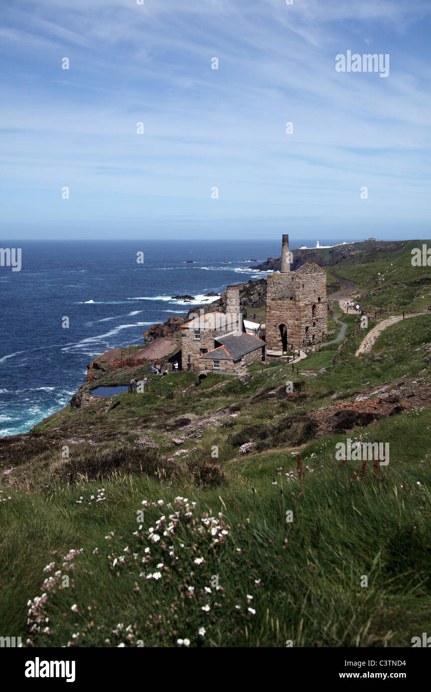 Levant Tin Mine et Beam Engine House, St Just, Cornwall Banque D'Images