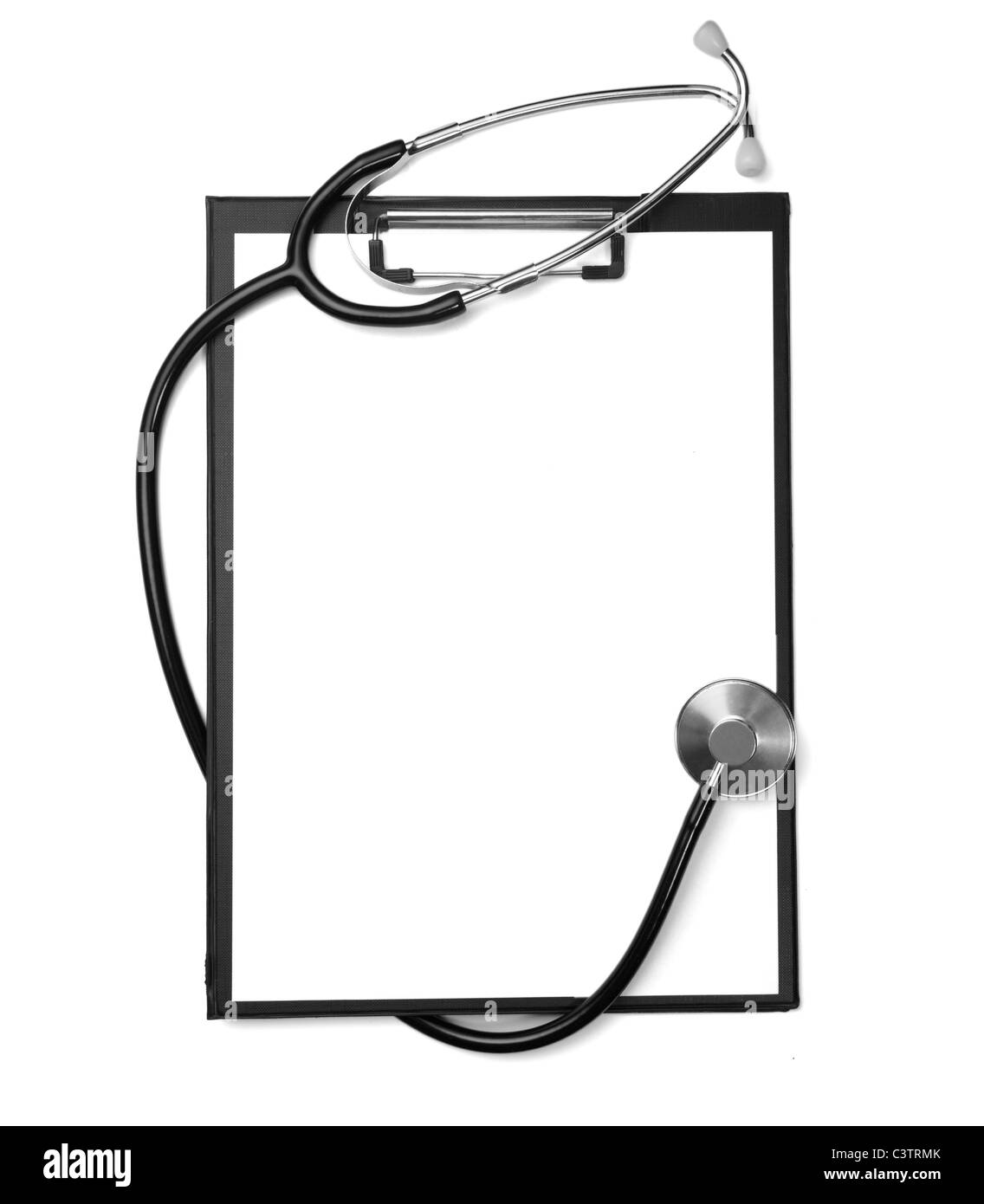 Close up de stéthoscope et presse-papiers Banque D'Images