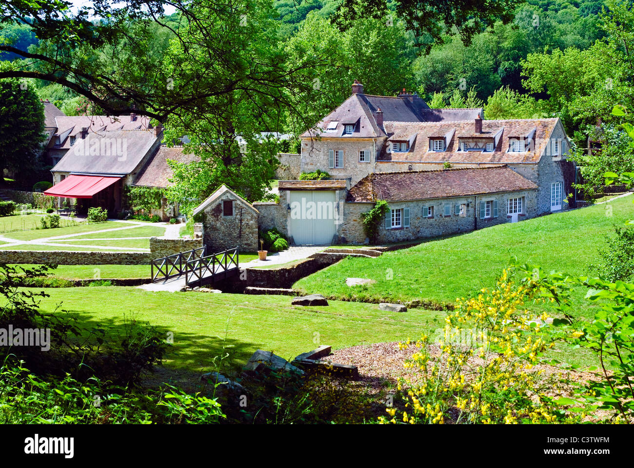 Le duc et la duchesse de Windsor's country home Le Moulin de la Tuilerie à Gif sur Yvette, France Banque D'Images