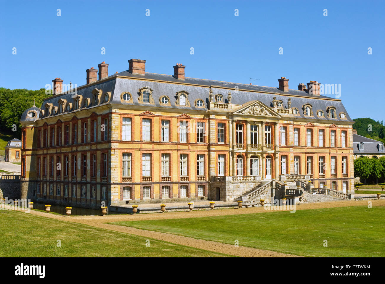 Château de Dampierre à Dampierre-en-Yvelines, dans la Vallée de Chevreuse, France Banque D'Images
