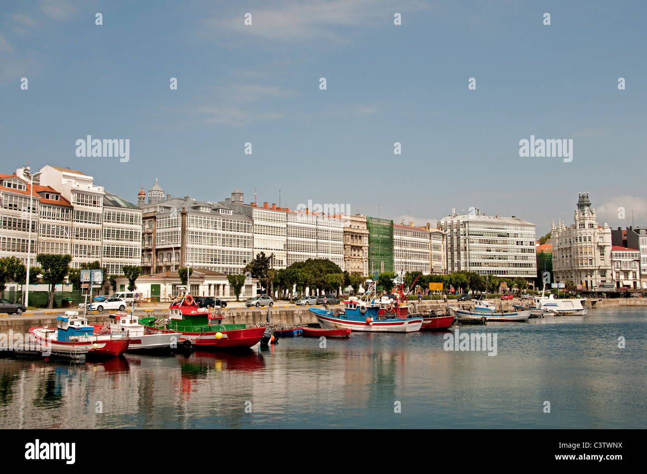 Le port de Porto Porto de la Corogne Espagne Banque D'Images