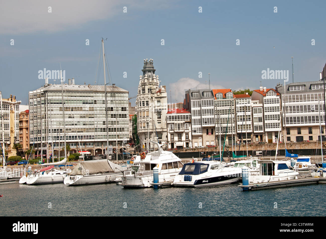 Le port de Porto Porto de la Corogne Espagne Banque D'Images