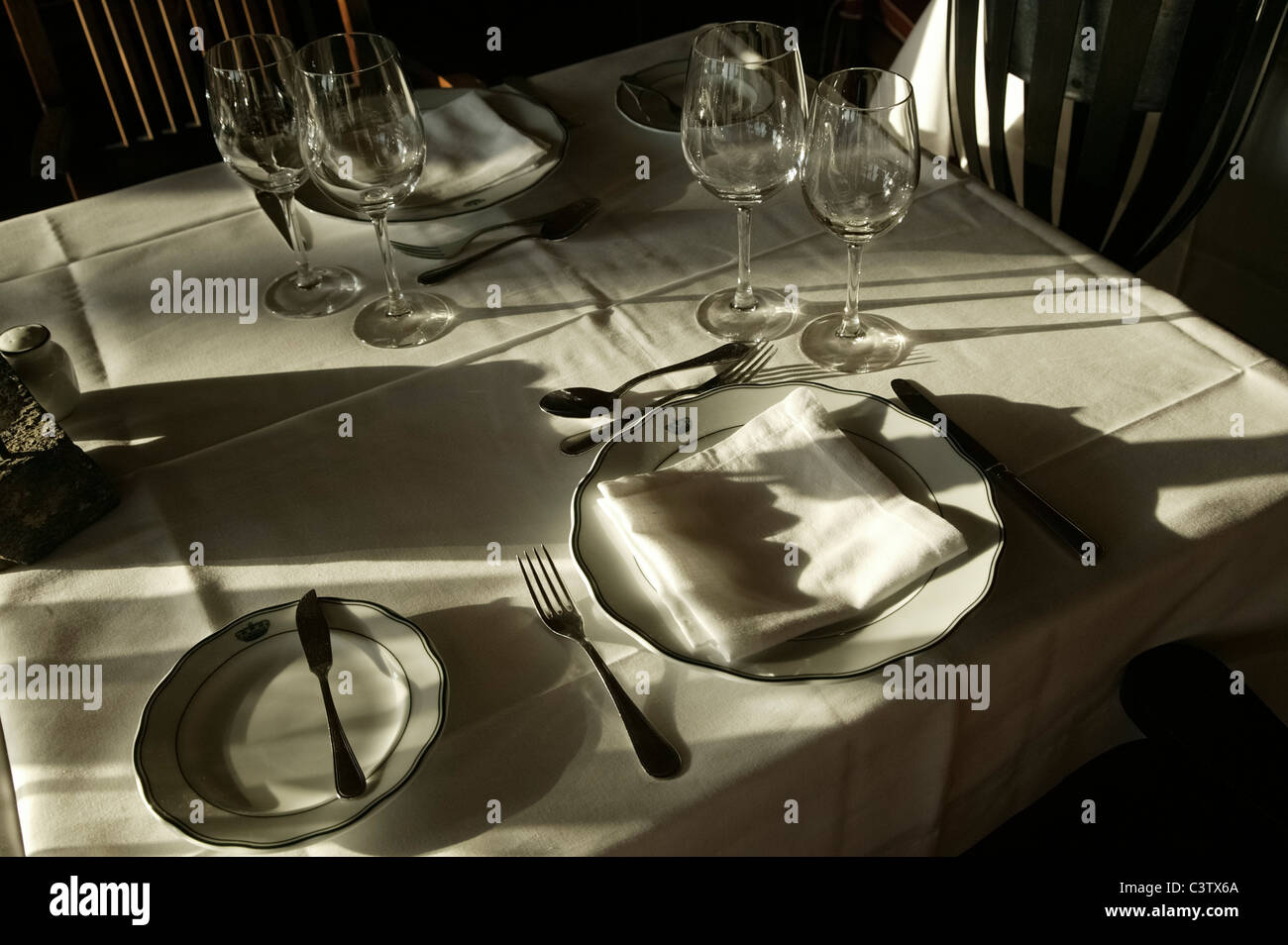 Restaurant table Banque D'Images