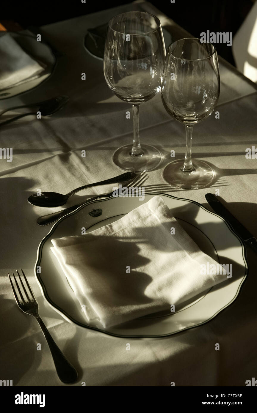 Restaurant table Banque D'Images