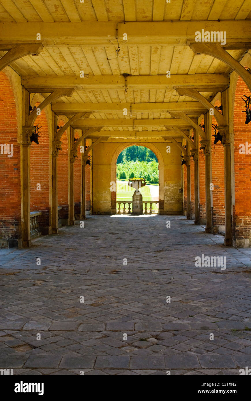Château de Dampierre à Dampierre-en-Yvelines, dans la Vallée de Chevreuse, France Banque D'Images