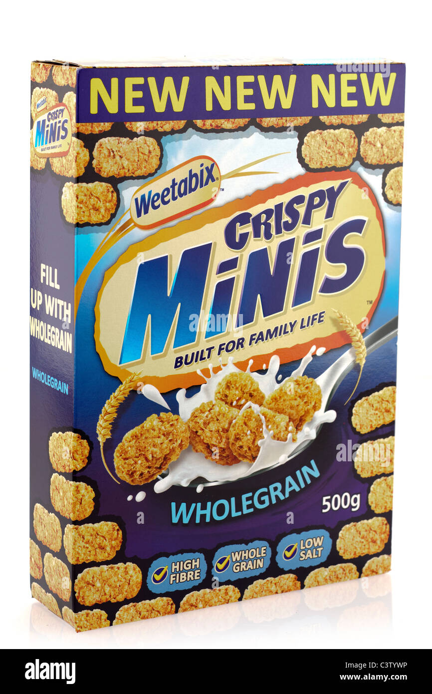 Boîte de 500 g de biscuits Weetabix Nouveau mini croustillants Banque D'Images