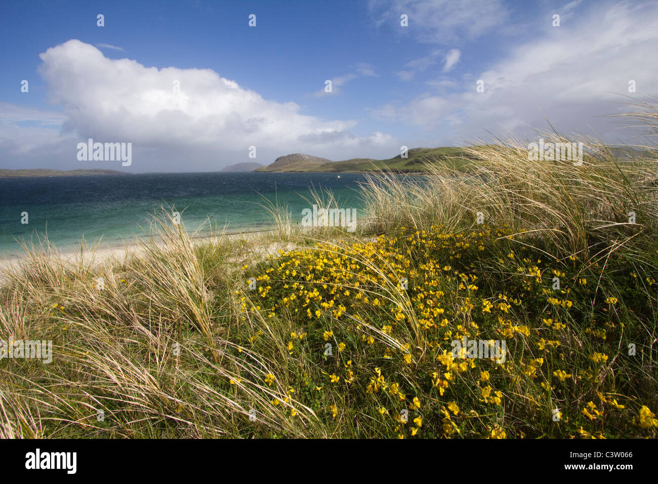 À l'île de vatersay bay bhatarsaigh Western Isles Hébrides extérieures en Écosse Banque D'Images