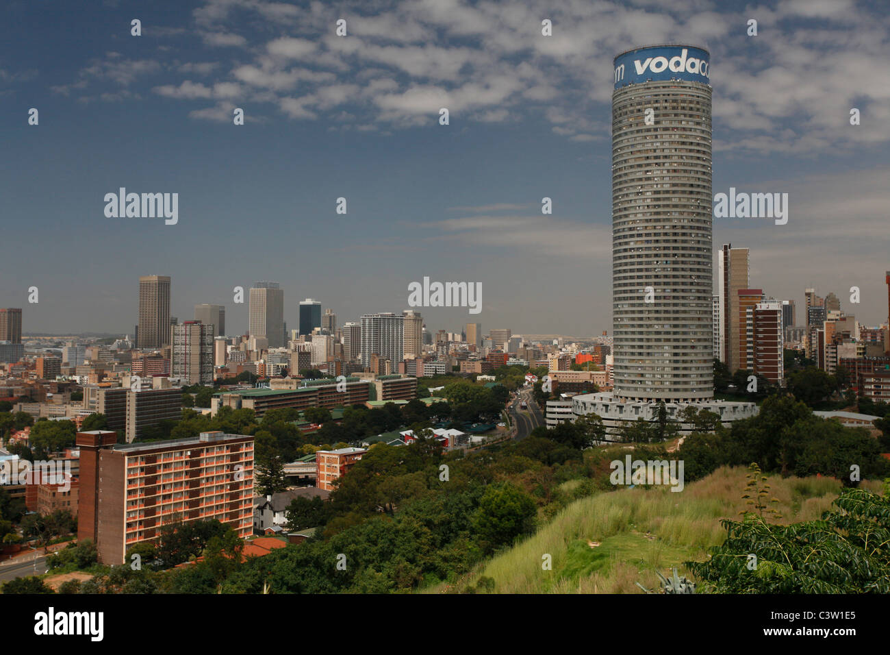 Un paysage de la ville de centre-ville de Johannesburg. Banque D'Images