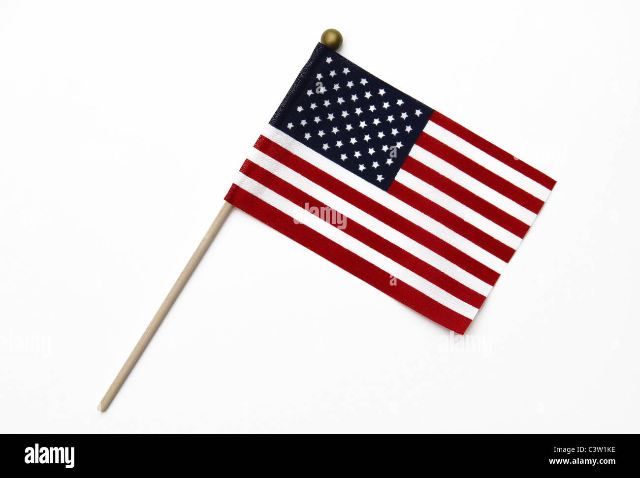 USA Flag sur perche Banque D'Images