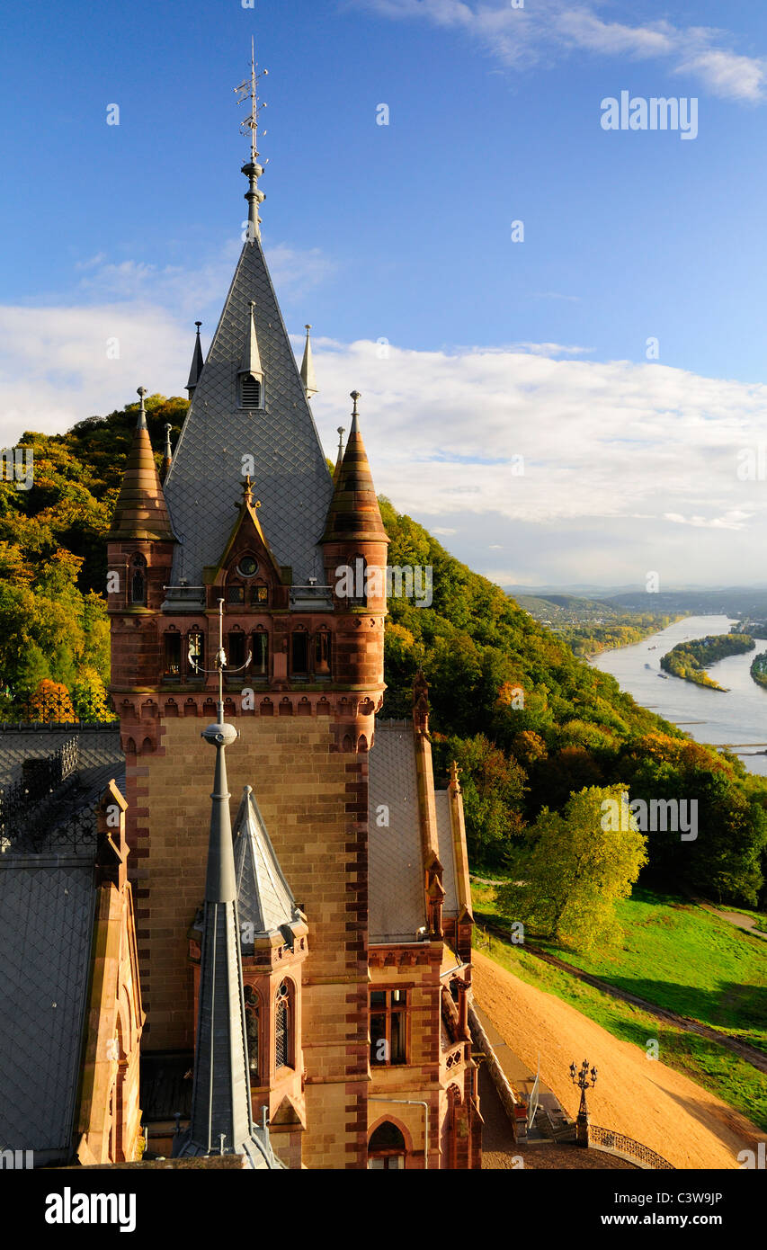 Château du Rhin la vallée du Rhin, Drachenburg Banque D'Images