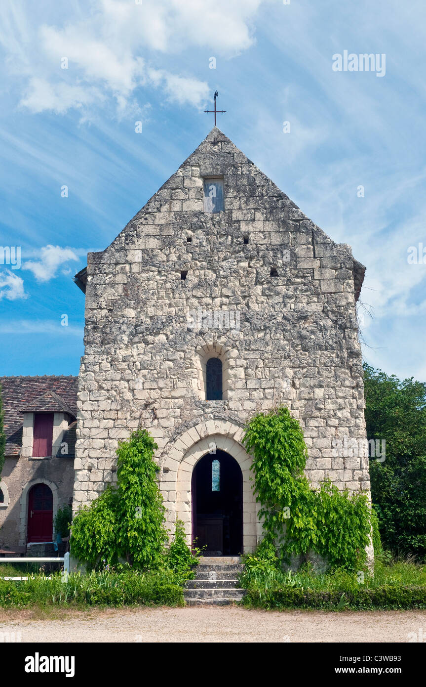 13/15ème siècle Notz l'Abbé chapelle prieurale - Indre, France. Banque D'Images