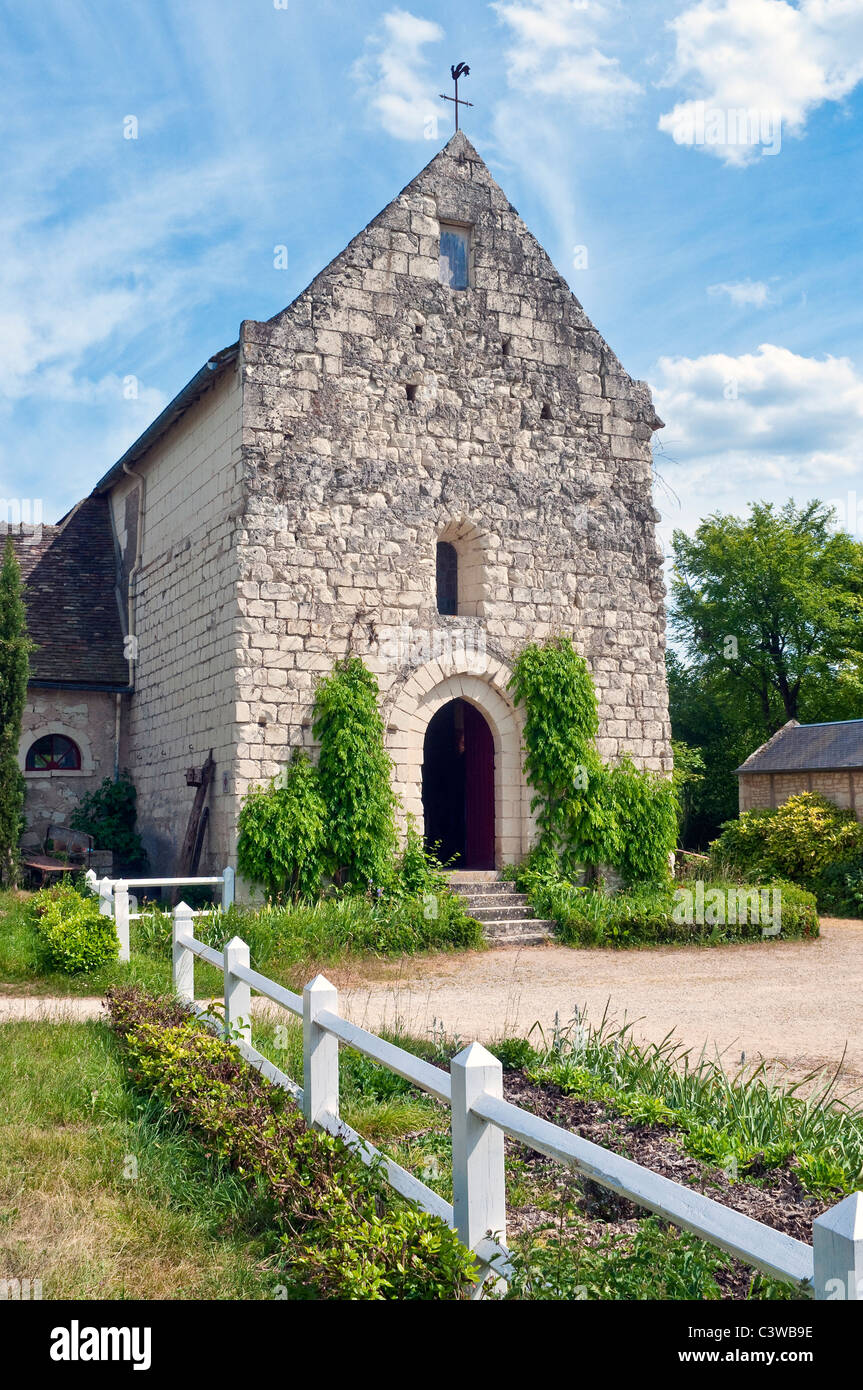 13/15ème siècle Notz l'Abbé chapelle prieurale - Indre, France. Banque D'Images