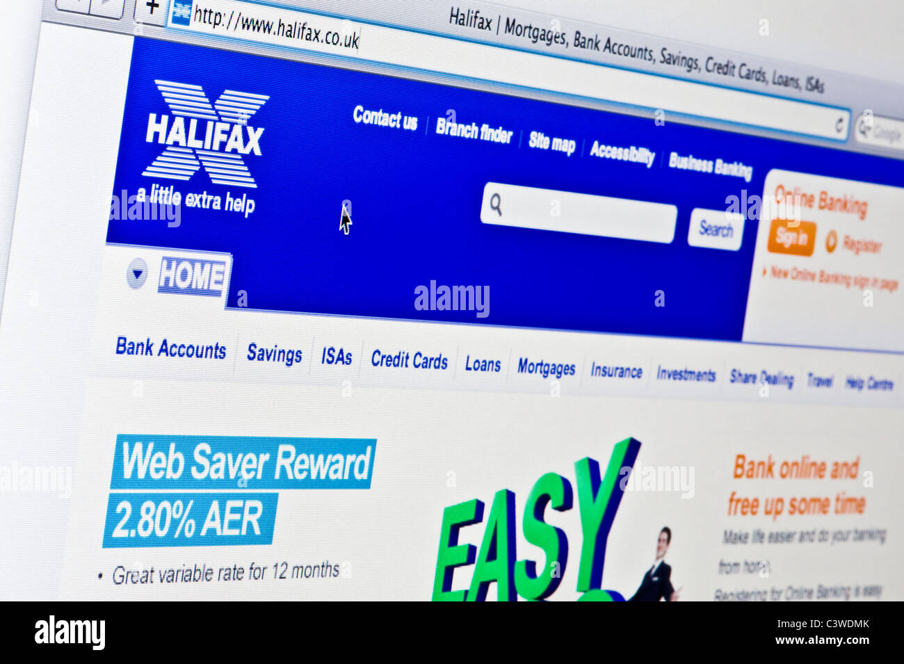 Gros plan du logo de Halifax comme vu sur son site web. (Usage éditorial uniquement : -Print, télévision, e-book et le comité éditorial du site). Banque D'Images
