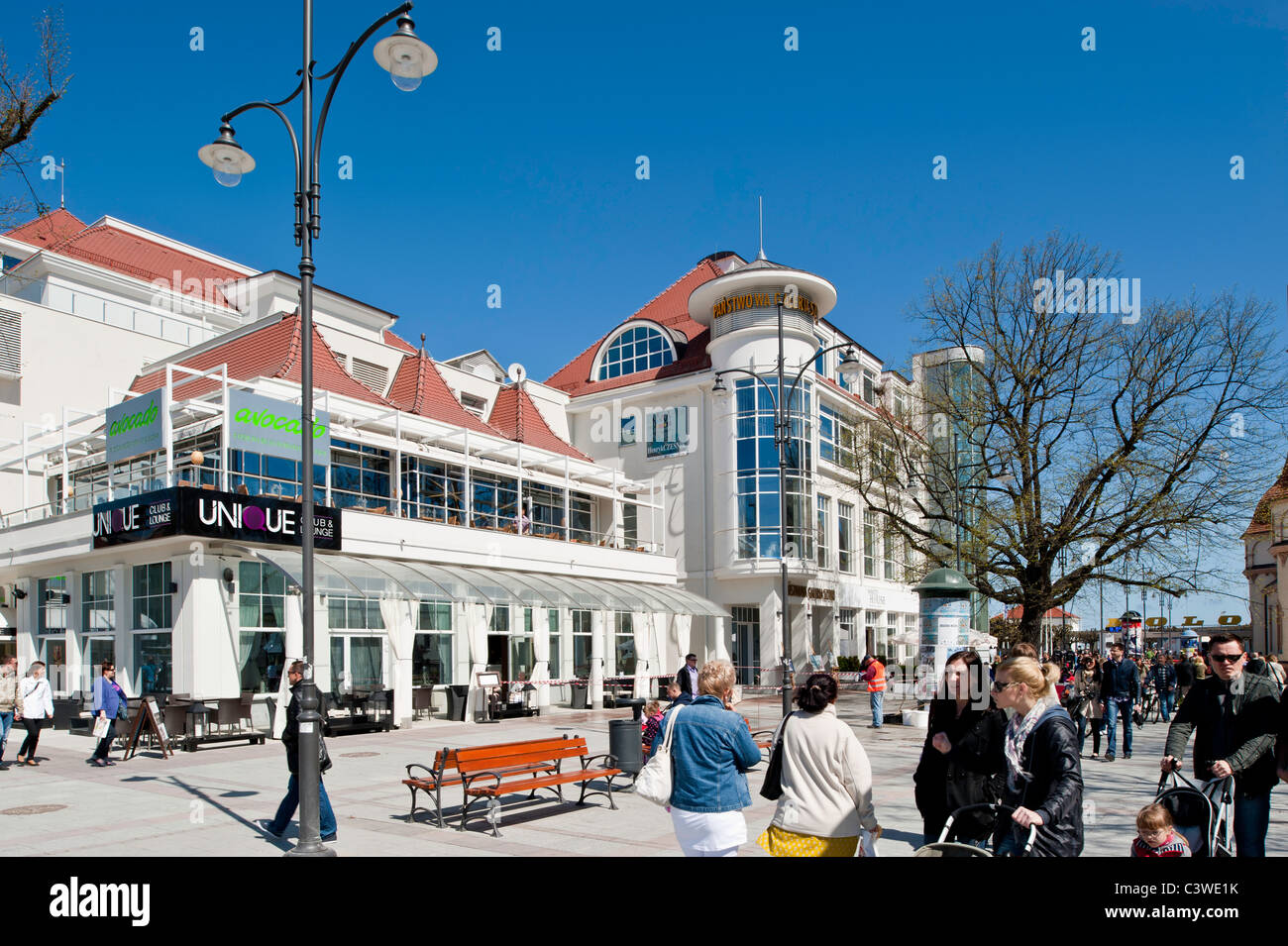 L'architecture moderne, Sopot, Pologne Banque D'Images