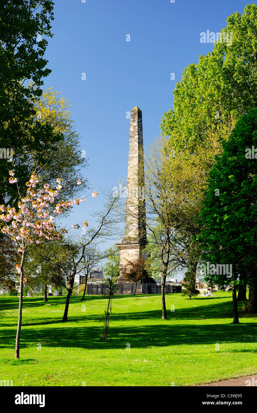 Le Monument Nelson sur Glasgow Green, Ecosse Banque D'Images