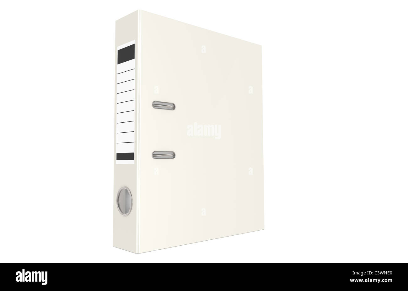 Un classeur avec l'exemplaire de l'espace. Un classeur isolé sur fond blanc Banque D'Images