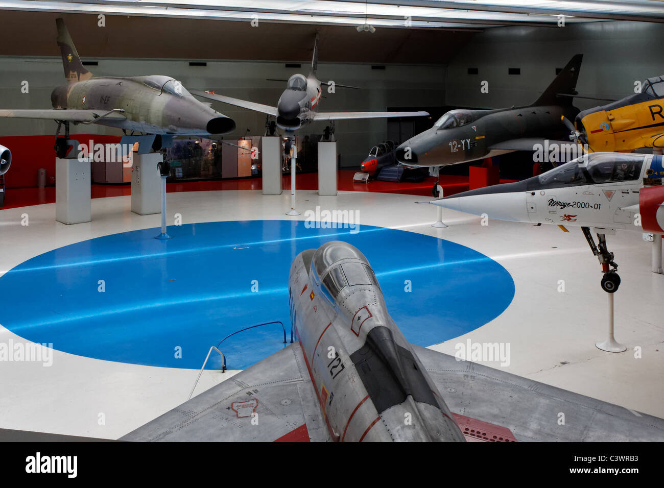 L'air et de l'espace, le Bourget, France : les prototypes français combattants plus âgés et des chambres Banque D'Images