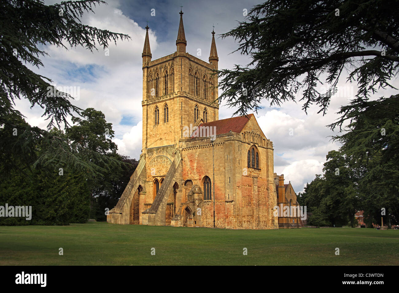 Pershore Abbey - une paroisse anglicane Église dans le Worcestershire, England, UK Banque D'Images