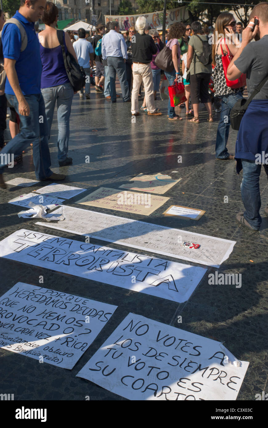 Manifestations à Barcelone pour protester contre la situation politique dans le pays, Barcelone, Espagne, Europe Banque D'Images