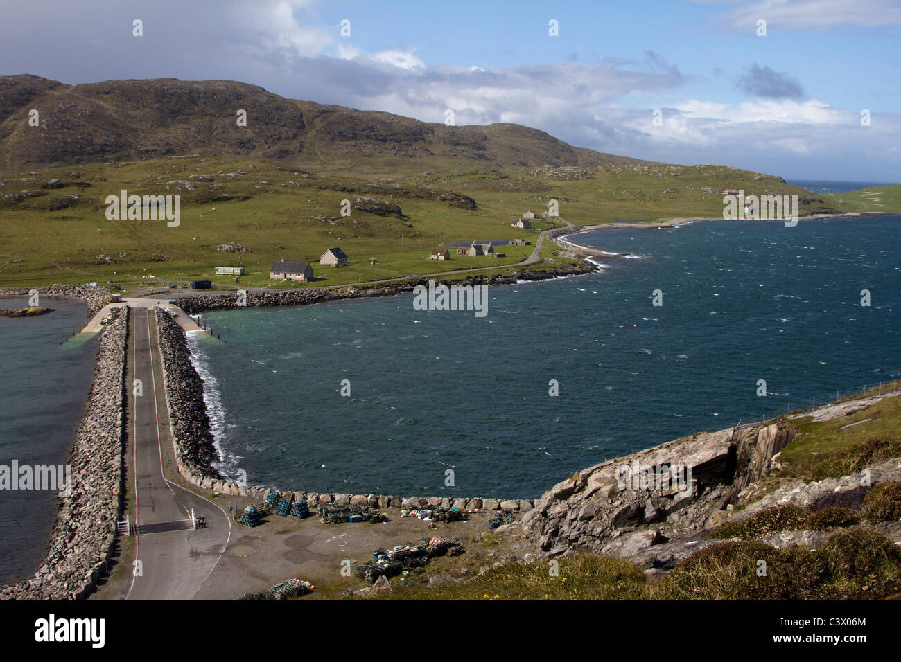 À l'île de vatersay causeway de barra Western Isles Hébrides extérieures en Écosse Banque D'Images