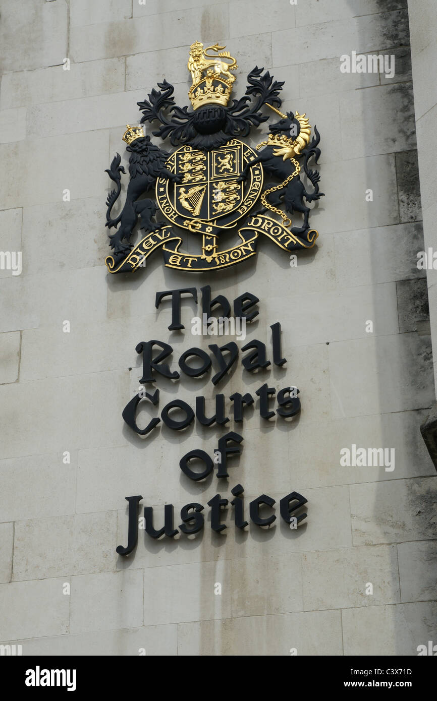 La Royal Courts of Justice, dans le Strand, London Banque D'Images