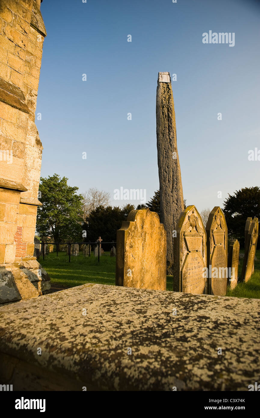 Le plus grand du Royaume-Uni,Pierre Rudston le monolithe, East Riding of Yorkshire Banque D'Images