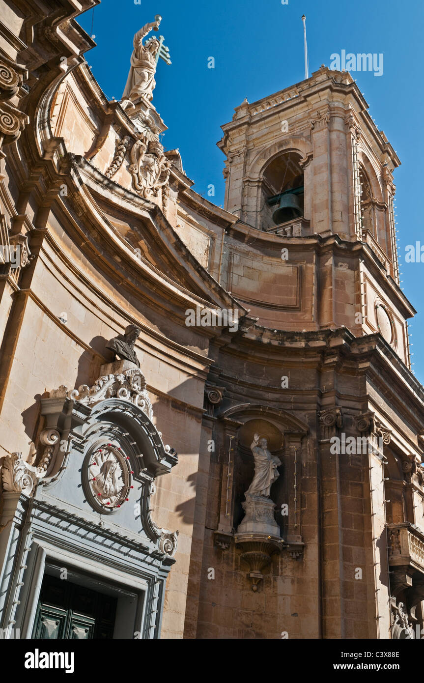 L'église de saint Dominique La Valette Malte Banque D'Images