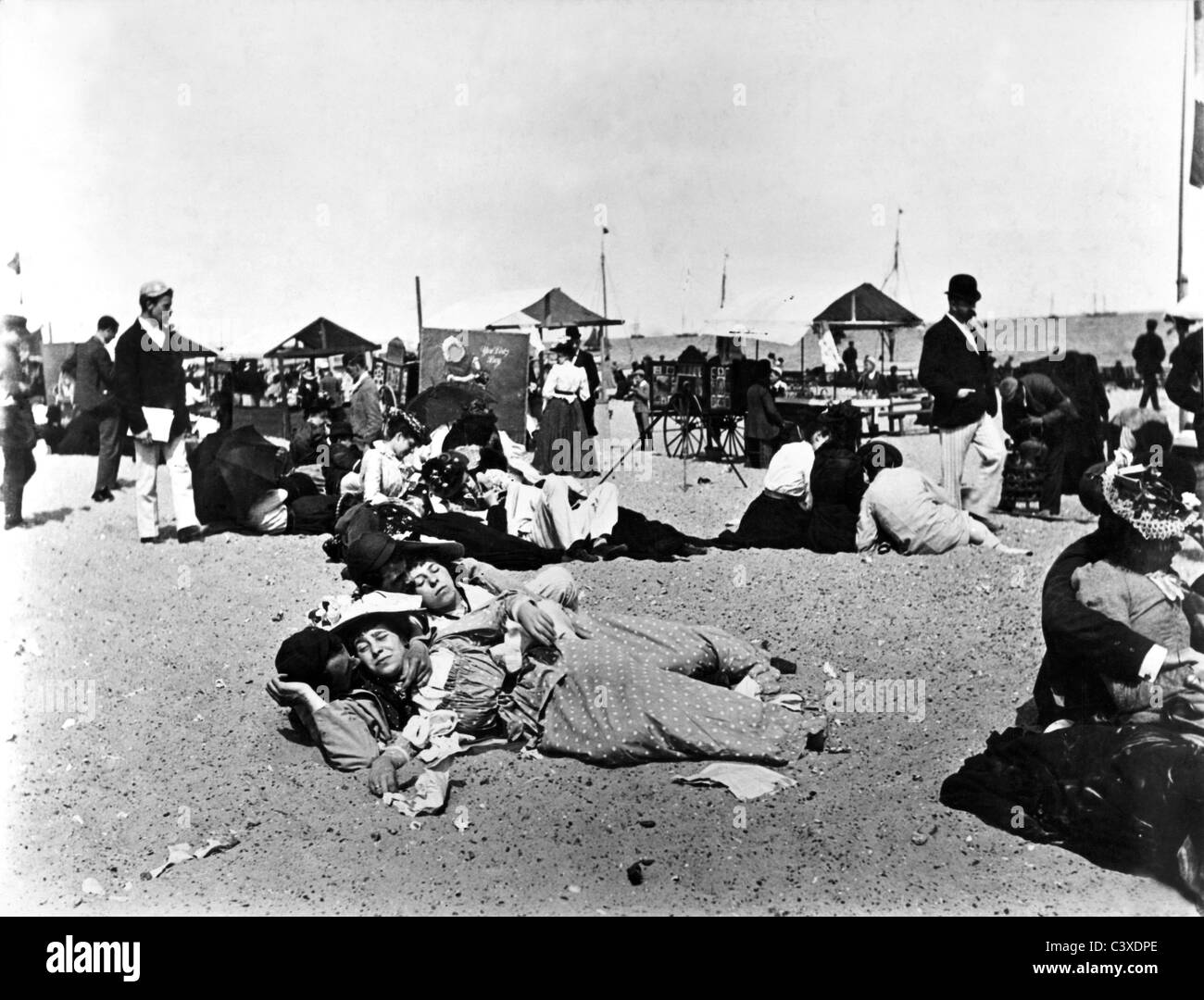 Yarmouth, sables bitumineux photo Paul Martin.Yarmouth Sands, Angleterre, fin du 19e siècle Banque D'Images