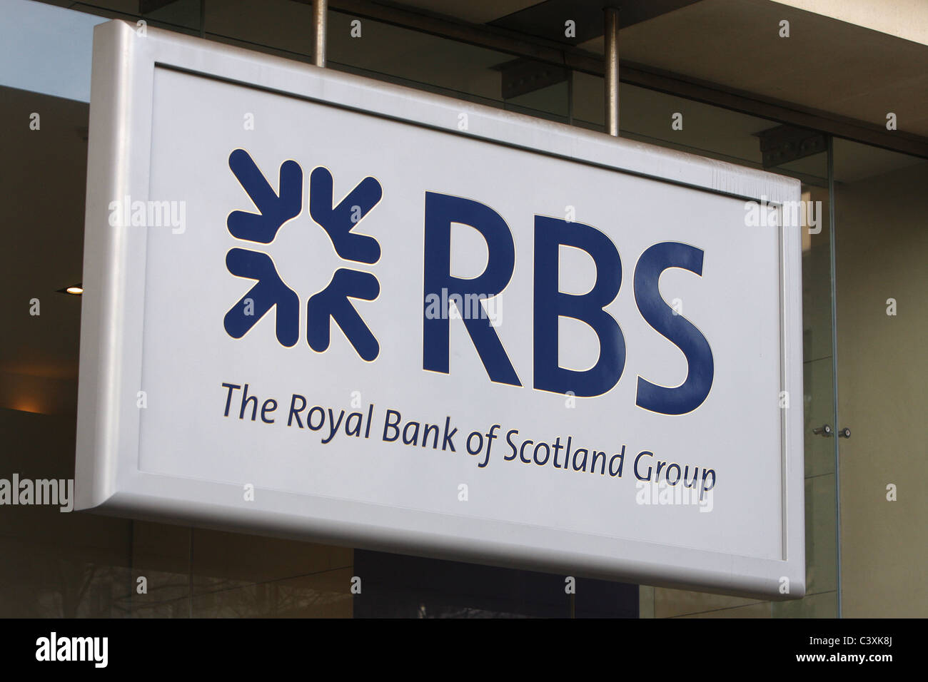 Royal Bank of Scotland sign & logo Banque D'Images