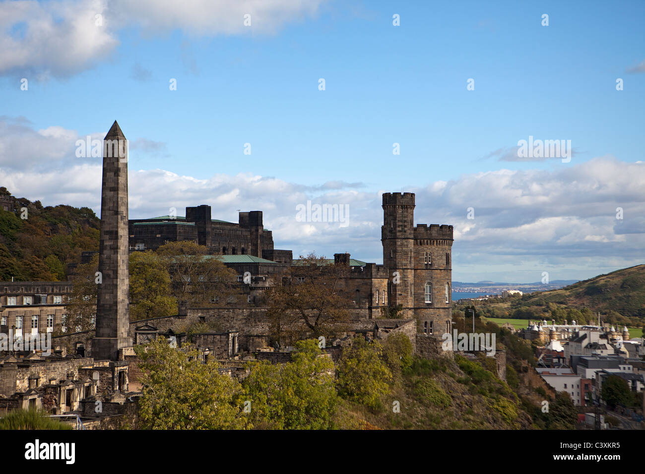 Vue sur Calton Hill Banque D'Images